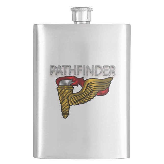 Pathfinder Badge- “Pathfinder” Hip Flask (Front)