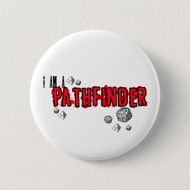 "Pathfinder, Red"  Button (Front)