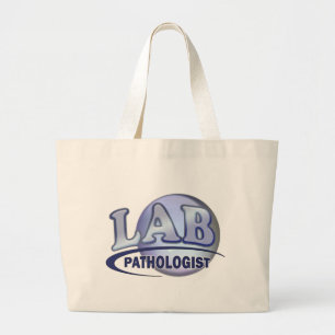 PATHOLOGIST Fun Blue LOGO - CLINICAL LABORATORY Large Tote Bag