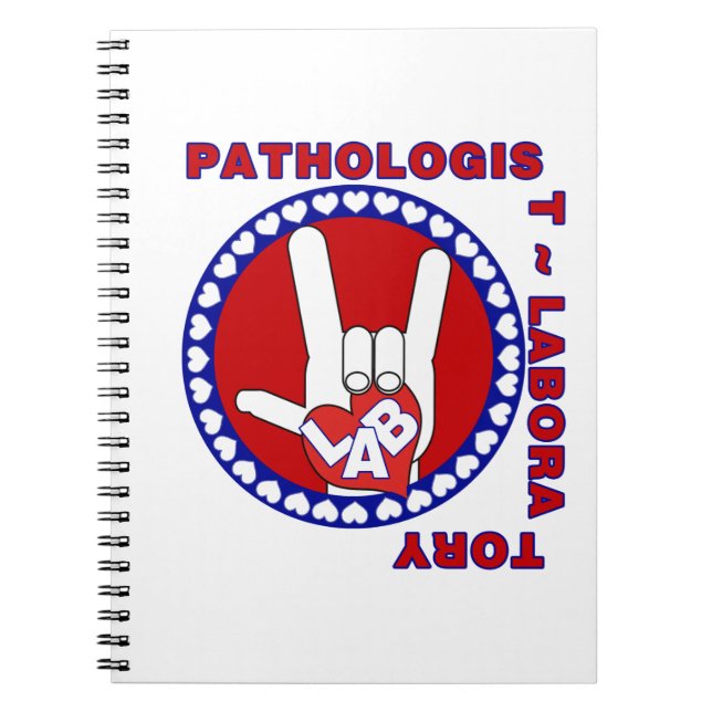 PATHOLOGIST SQUARE ASL LOVE LOGO NOTEBOOK (Front)