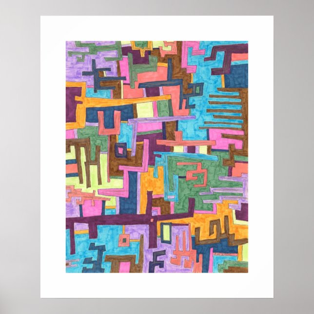 "Paths" Abstract Art Poster (Front)