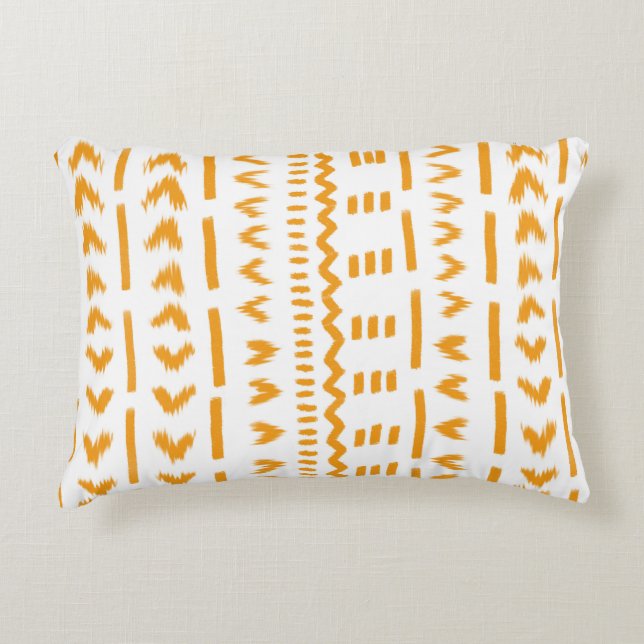 Paths Of Sun Mudcloth African Pattern In White Decorative Cushion (Front)