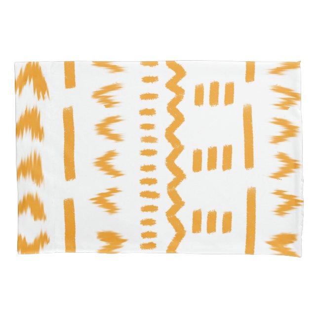 Paths Of Sun Mudcloth African Pattern In White Pillowcase (Front)