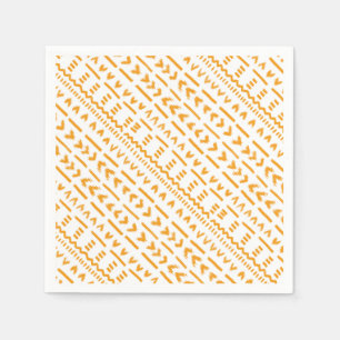 Paths Of Sun Mudcloth African Pattern Napkin