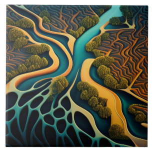 Paths of the Dreamland Ceramic Tile