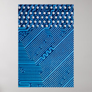 Paths on a computer plate poster