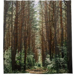 PATHWAY IN FOREST SHOWER CURTAIN