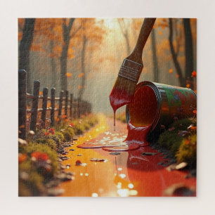 Pathway to Autumn Puzzle, 11" x 14", 252 pieces Jigsaw Puzzle