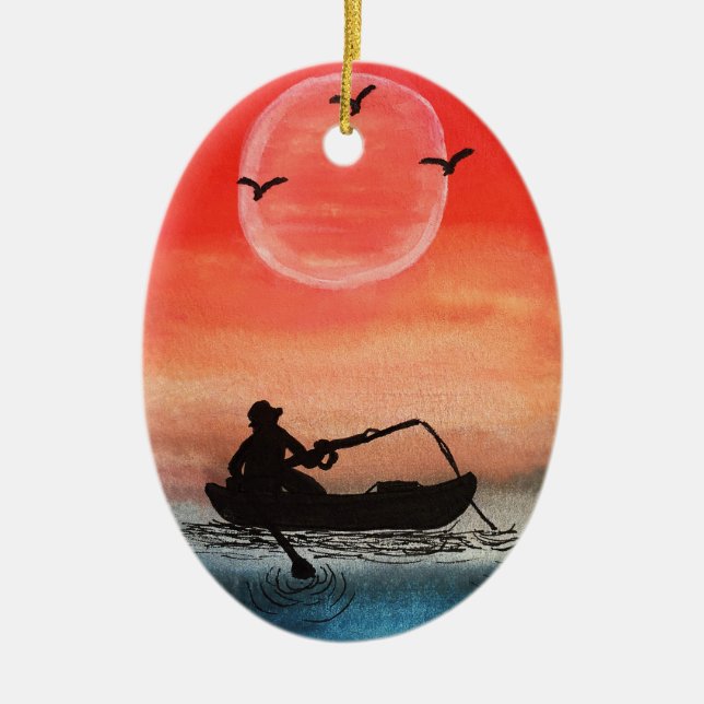 Patience and Solitude Ceramic Tree Decoration (Front)