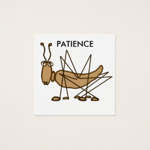 Patience grasshopper cartoon insect