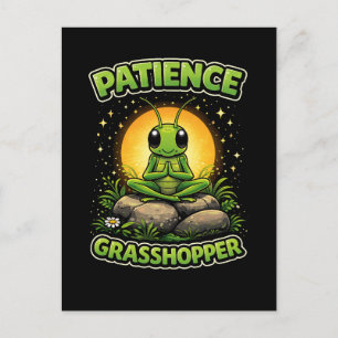 Patience Grasshopper Postcard