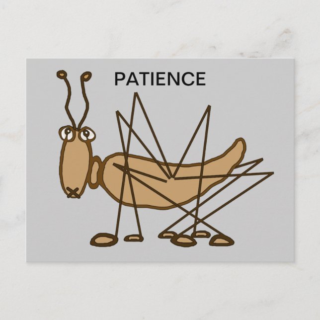 PATIENCE GRASSHOPPER POSTCARD (Front)