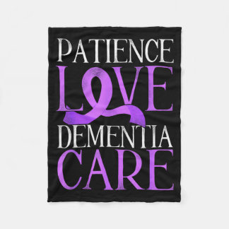Patience Love Dementia Care Brain Disease Fleece Blanket