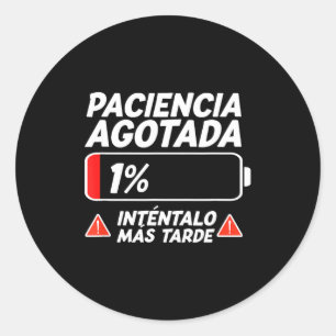 Patience Mom Dad Couple Birthday Pajamas Sold Out  Classic Round Sticker