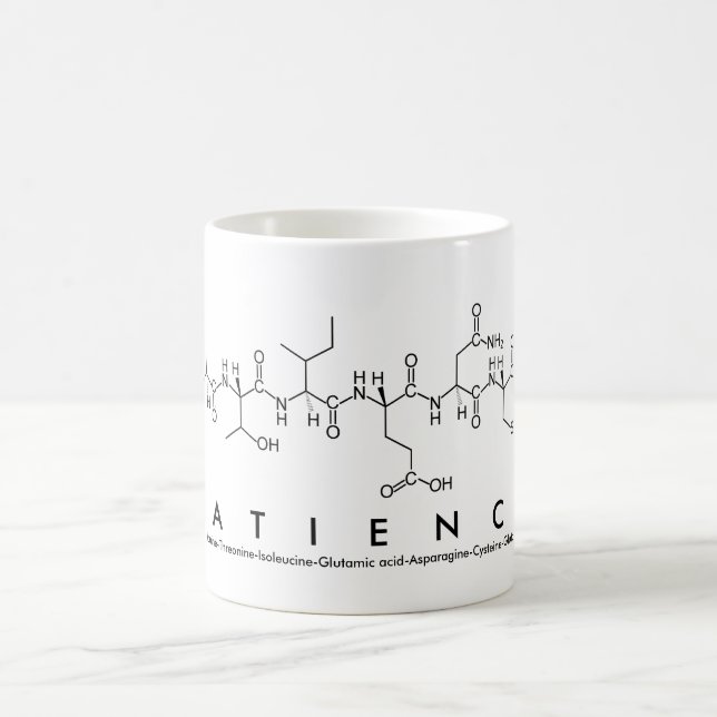 Patience peptide name mug (Center)