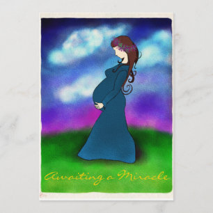 "Patience" Pregnancy Announcement Card