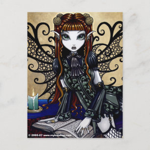 Patience Reading Fairy Tale Gothic Fairy Postcard