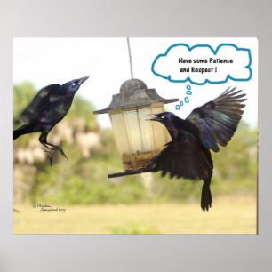Patience Respect Ravens Crows bird Print