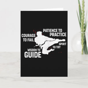 Patience To Practice Courage To Fail Karate Karate Card