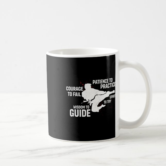 Patience To Practice Courage To Fail Karate Karate Coffee Mug (Right)