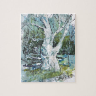 Patience Tree Painting / Artist Larry Lerew Jigsaw Puzzle