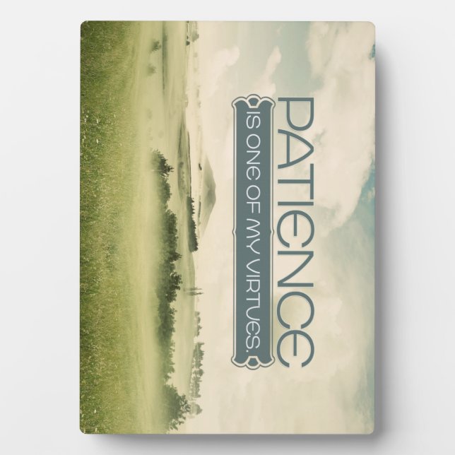 Patience Virtue Custom Photo Plaque (Front)