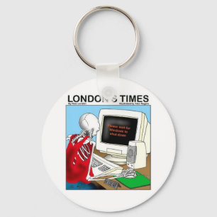 Patience W/ Computer Funny Gifts Tees Collectibles Key Ring