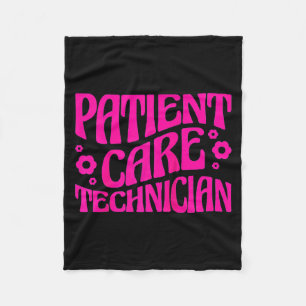 Patient Care Technician Pct Team Raglan Baseball T Fleece Blanket