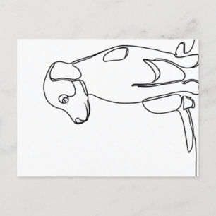 Patient Dog Postcard