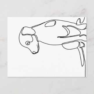 Patient Dog Postcard
