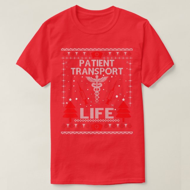 Patient Transport Ugly Christmas Sweaters Matching (Design Front)