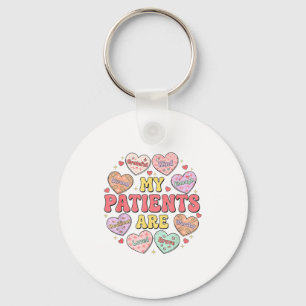 Patients are candy heart valentine nurse nicu wome key ring