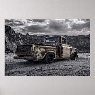Patina 1956 Chevrolet C10 customised pick-up truck Poster