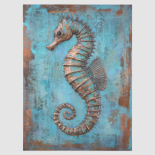 Patina Seahorse Decoupage Tissue Paper