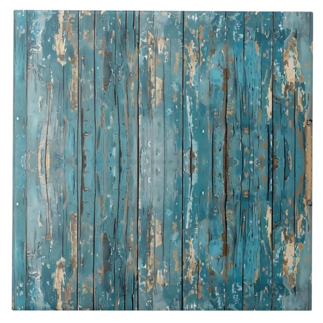 Patina Wood Rustic Distressed Plank  Ceramic Tile (Front)