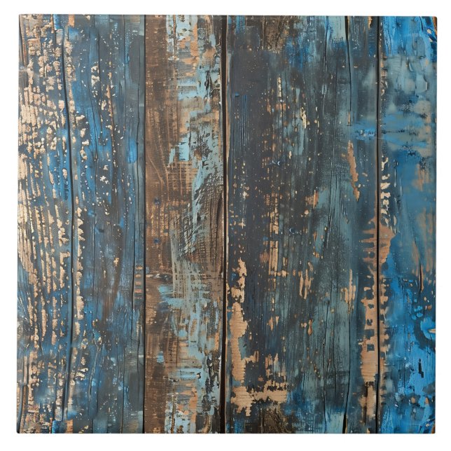 Patina Wood Rustic Distressed Plank  Ceramic Tile (Front)