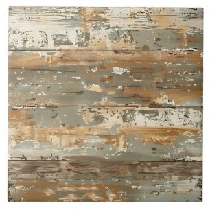 Patina Wood Rustic Distressed Plank Ceramic Tile