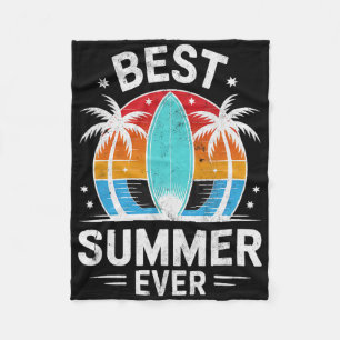 Patio Best Summer Ever Surfing Girls Vacation Swim Fleece Blanket