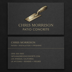 Patio Concrete Professional Business Card