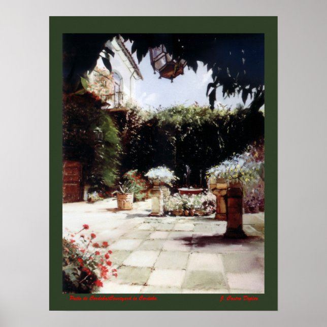 Patio de Córdoba/Courtyard in Cordoba Poster (Front)