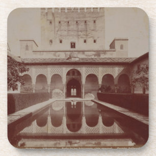 Patio de los Arrayanes, Alhambra, c.1875-80 (sepia Coaster