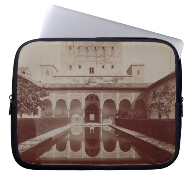 Patio de los Arrayanes, Alhambra, c.1875-80 (sepia Laptop Sleeve (Front)