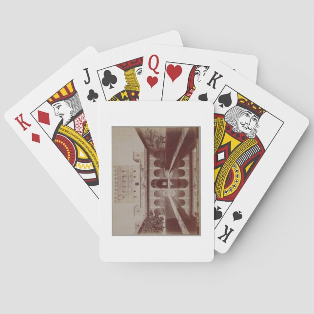 Patio de los Arrayanes, Alhambra, c.1875-80 (sepia Playing Cards (Back)