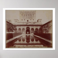 Patio de los Arrayanes, Alhambra, c.1875-80 (sepia