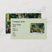 Patio Garden in the Rain Business Card (Front/Back)