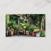 Patio Garden in the Rain Business Card (Back)