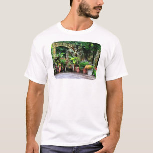 Patio Garden in the Rain T-Shirt
