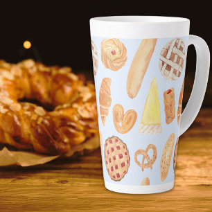 Patisserie French Bakery Pastry Bread Food Art Latte Mug