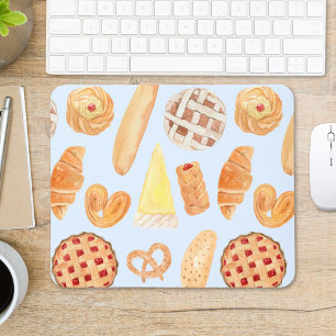 Patisserie French Bakery Pastry Bread Food Art Mouse Pad