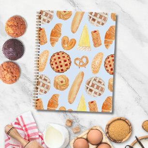 Patisserie French Bakery Pastry Bread Food Recipe Notebook